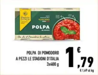 Conad City Polpa di pomodoro a pezzi le stagioni d'italia offerta