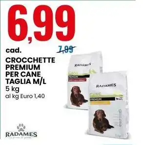 Eurospin Crocchette premium per cane taglia m/l RADAMES offerta