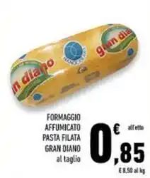 Conad Superstore Formaggio affumicato pasta filata GRAN DIANO offerta