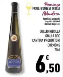 Conad Superstore Collio ribolla gialla doc cantina produttori CORMONS offerta