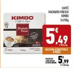 Conad Superstore Caffè macinato fresco KIMBO offerta