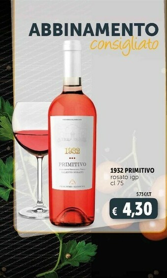 Deco Supermercati 1932 primitivo rosato igp offerta