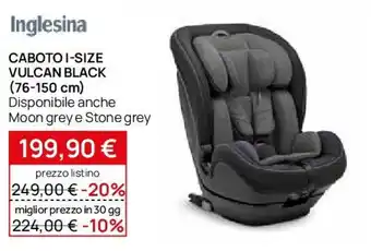 Prenatal Inglesina caboto i-size vulcan black offerta