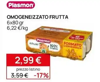 Prenatal Plasmon omogeneizzato frutta offerta