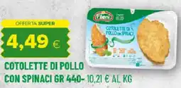 Tigre Cotolette di pollo con spinaci offerta