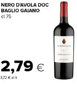 Tigre Nero d'avola doc BAGLIO GAIANO offerta