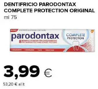 Tigre Dentifricio parodontax complete protection original offerta