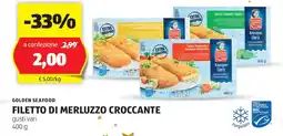 ALDI Golden seafood filetto di merluzzo croccante offerta