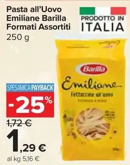 Carrefour Express Pasta all'Uovo Emiliane Barilla offerta