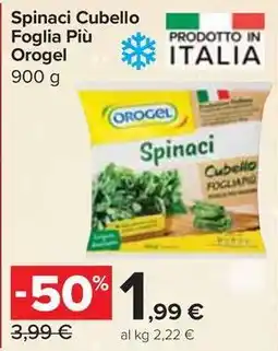 Carrefour Express Spinaci Cubello Foglia Più Orogel offerta