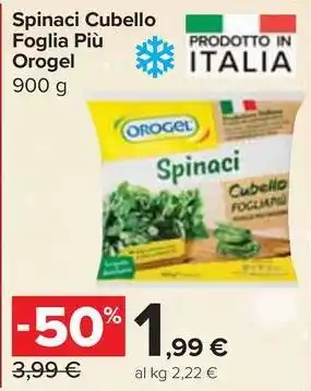 Carrefour Express Spinaci Cubello Foglia Più Orogel offerta