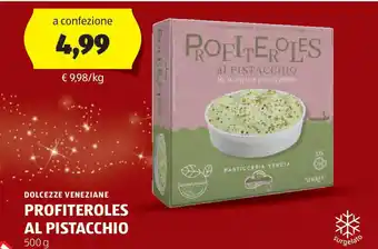 ALDI Dolcezze veneziane profiteroles al pistacchio offerta