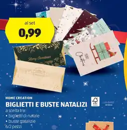 ALDI Home creation biglietti e buste natalizi offerta