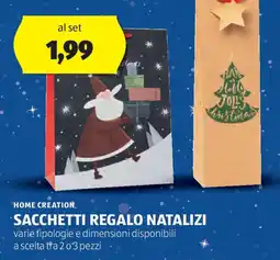 ALDI Home creation sacchetti regalo natalizi offerta