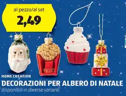 ALDI Home creation decorazioni per albero di natale offerta