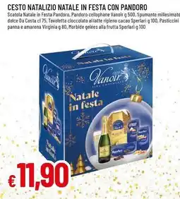 Galassia Cesto natalizio natale in festa con pandoro offerta