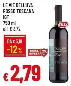 Galassia Le vie dell'uva rosso toscana igt offerta