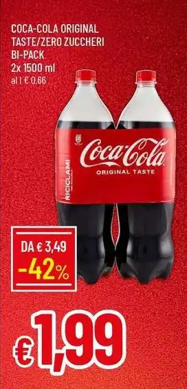 Galassia Coca-cola original taste/zero zuccheri bi-pack offerta