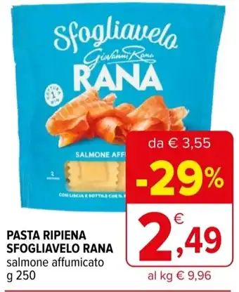 Iperal Pasta ripiena sfogliavelo RANA salmone affumicato offerta