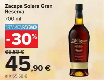 Carrefour Zacapa Solera Gran Reserva offerta