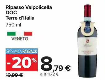 Carrefour Ripasso Valpolicella DOC Terre d'Italia offerta