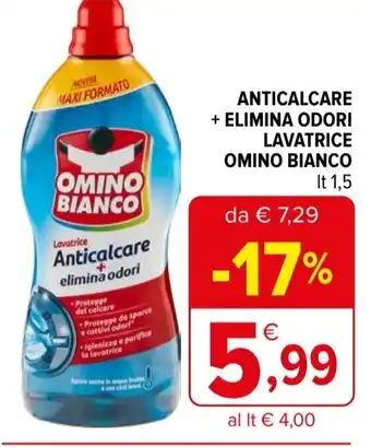 Iperal Anticalcare + elimina odori lavatrice OMINO BIANCO offerta