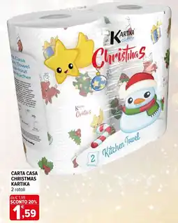 Iperal Carta casa christmas KARTIKA offerta