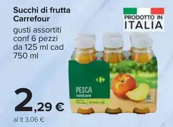 Carrefour Succhi di frutta Carrefour offerta