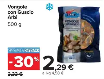 Carrefour Vongole con Guscio Arbi offerta