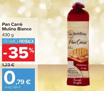 Carrefour Pan Carrè Mulino Bianco offerta