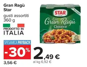 Carrefour Gran Ragù Star offerta