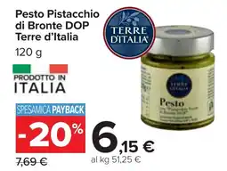 Carrefour Pesto Pistacchio di Bronte DOP Terre d'Italia offerta