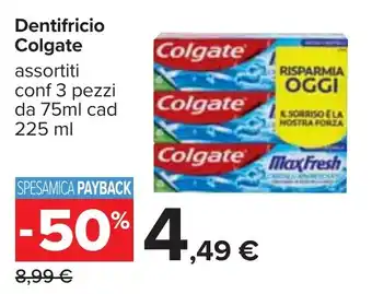 Carrefour Dentifricio Colgate offerta