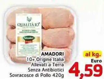 Iper Pellicano AMADORI 10+ Origine Italia Allevati a Terra Senza Antibiotici Sovracosce di Pollo offerta