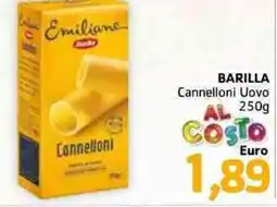 Iper Pellicano BARILLA Cannelloni Uovo offerta