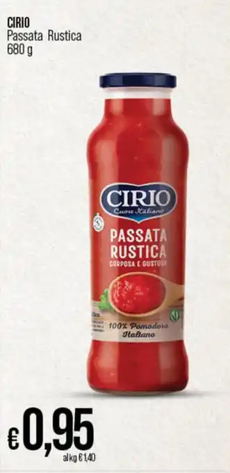 Ipercoop Radenza CIRIO Passata Rustica offerta