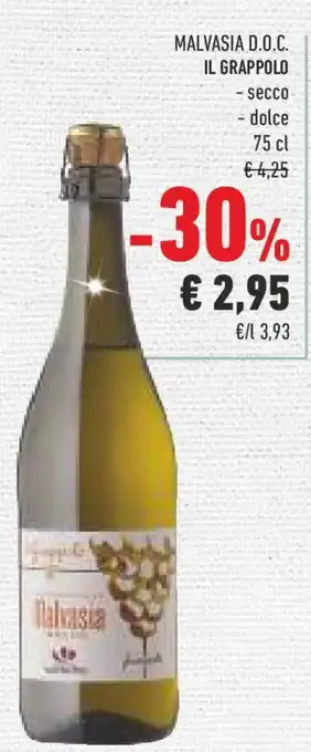 Conad MALVASIA D.O.C. IL GRAPPOLO - secco - dolce offerta