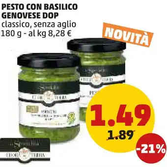 PENNY Pesto con basilico genovese dop classico, senza aglio offerta