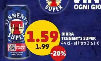 PENNY Birra tennent's super offerta