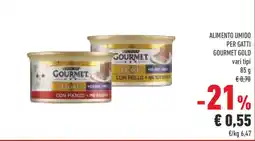 Conad Alimento umido per gatti gourmet gold offerta