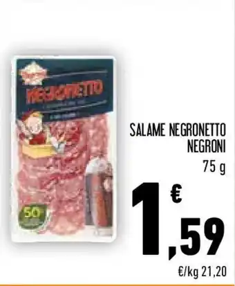 Conad Salame negronetto NEGRONI offerta