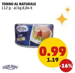 PENNY Tonno al naturale offerta