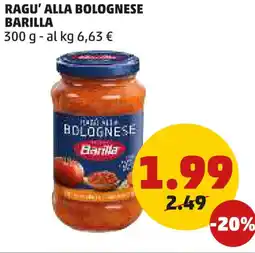 PENNY Ragu' alla bolognese barilla offerta