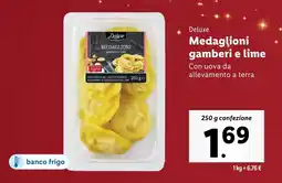 Lidl Deluxe Medaglioni gamberi e lime offerta