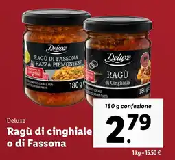 Lidl Deluxe Ragù di cinghiale o di Fassona offerta