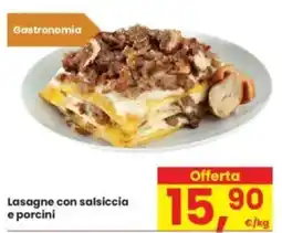 Eurospar Lasagne con salsiccia e porcini offerta