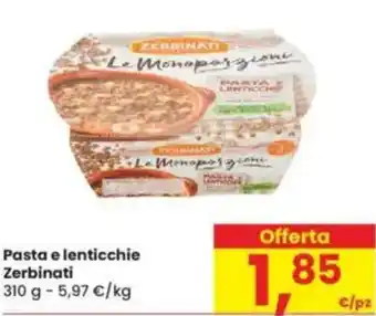 Eurospar Pasta e lenticchie Zerbinati offerta