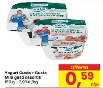 Eurospar Yogurt Gusto + Gusto Mila gusti assortiti offerta