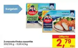 Eurospar 2 croccole Findus assortite offerta