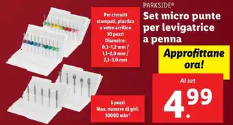 Lidl PARKSIDE Set micro punte per levigatrice a penna offerta